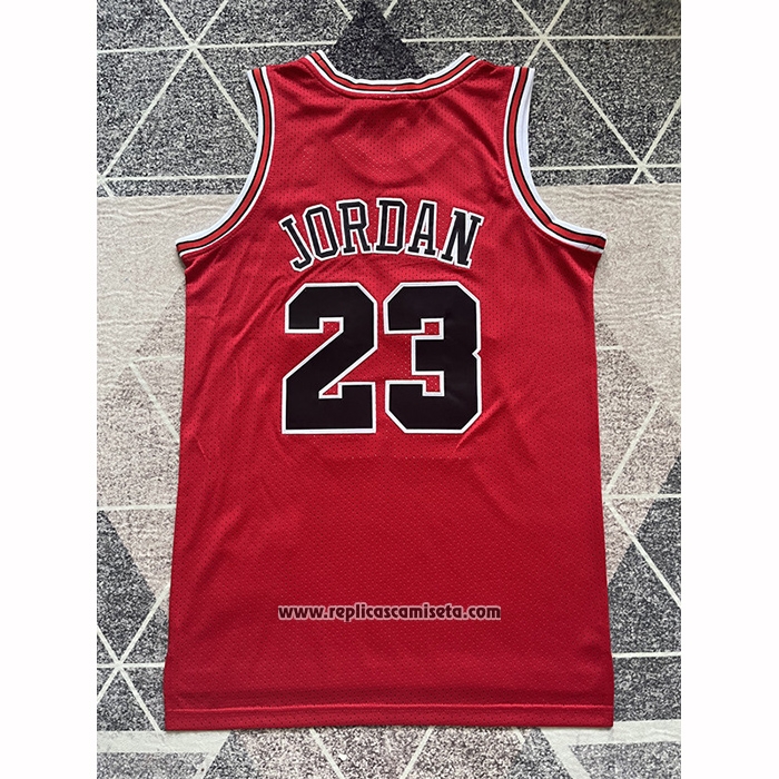 Camiseta Chicago Bulls Michael Jordan NO 23 Mitchell & Ness 1997-98 Rojo Firmada